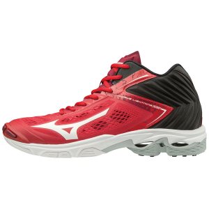 Mizuno Wave Lightning Z5 Mid Παπουτσια Βολλευ Ανδρικα - Κοκκινα/Μαυρα